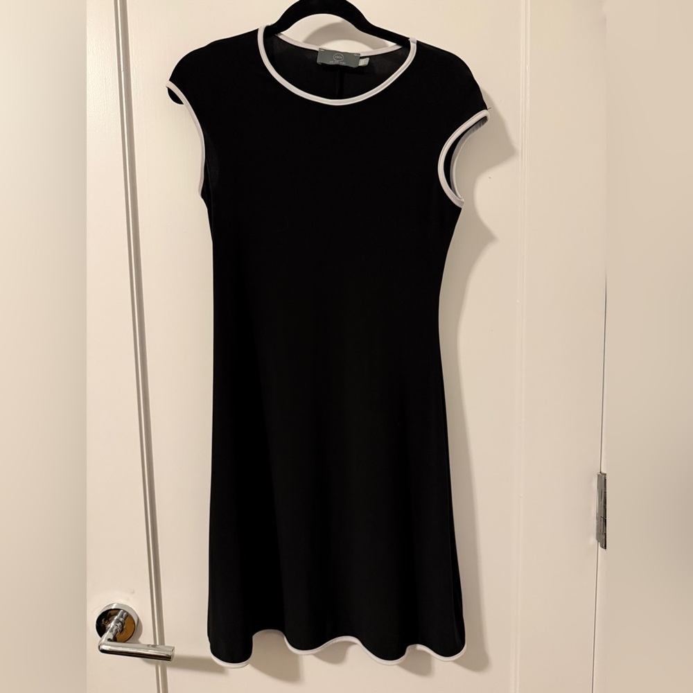 Nik and Nash black dress with white trim